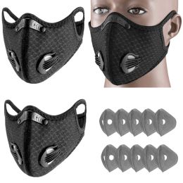 Masques Sport Face Mask Activé du carbone Filtre Équitation Couvre-bouche PM 2,5 Masque cardio lavable réutilisable RÉUSABLE Cubre Bocas