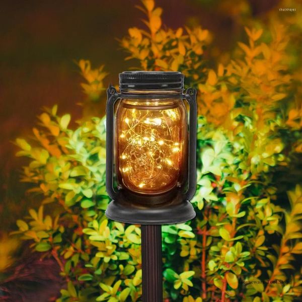 Mason Jar couvercle fée chaîne solaire alimenté LED lumières lampe jardin maison fête décoration