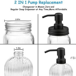 Mason Jar Distributeur de savon liquide Couvercles Pompe d'étanchéité Bouteilles en acier inoxydable Couvercle pour bouche régulière Couvercles de mise en conserve Bouchons de pot CCD13161