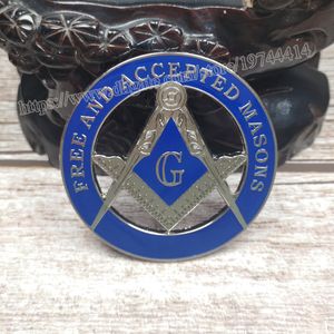 Masonic Auto Carry Badge Embleem Mason Freemason BCM26 gratis en geaccepteerde Masons Exquisite Paint Technique Persoonlijkheidsdecoratie