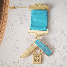 Badge de revers du ruban maçonnique Badge maçon Freemason Taille 55 et 43cm anniversaire accessoires de broche présents souvenirs 240412