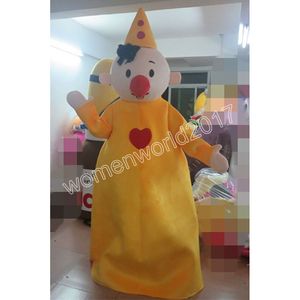 Maskerade volwassen grootte gele hoed jongen mascotte kostuum simulatie stripfiguur outfit pak carnaval volwassenen verjaardagsfeestje fancy outfit voor mannen vrouwen