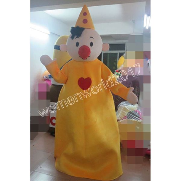 Mascarada Tamaño adulto Sombrero amarillo Niño Mascota Disfraz Simulación Personaje de dibujos animados Traje Traje Carnaval Adultos Fiesta de cumpleaños Traje de lujo para hombres Mujeres