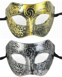 Masquerade Ball Maskers Plastic Roman Knight Mask Men and Women039S Cosplay Maskers Party Gunsten Dress UP7410978