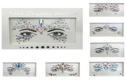 Mascarada decoración de la cara DIY joyería acrílico Rhinestone Festival fiesta tatuaje temporal moda cara pegatinas para mujeres254E2825741