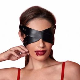 Masque de mascarade Harn Halen Masque en cuir pour les yeux sexy pour femmes hommes fantaisie Dr Carnaval Dr Costume Party Supplies X89V #