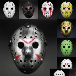 Maskerade maskers Jason Voorhees masker vrijdag de 13e horrorfilm hockey eng Halloween kostuum cosplay plastic partij FY2931 Dhs D Dhkhk