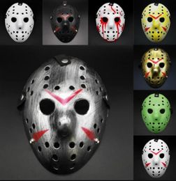 Máscaras de disfraces Máscara de Jason Voorhees Viernes 13 Película de terror Hockey Scary Disfraz de Halloween Cosplay Fiesta de plástico FY2931 i0823