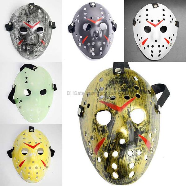 Masques de mascarade de fête Masque de Jason Voorhees Vendredi 13 Masque de hockey de film d'horreur Costume d'Halloween effrayant Cosplay Festival Masque Prop