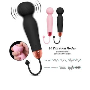 Masaje 10 velocidades potente consolador vibrador AV varita mágica masajeador de punto G juguete sexual para mujeres pareja estimulador de clítoris productos para adultos 18