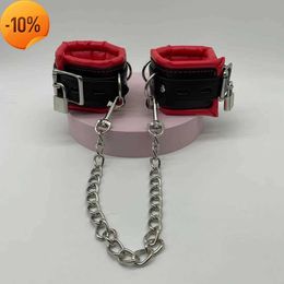 Kit de juegos de Bondage esclavo de masaje para adultos con bloqueo en forma de corazón fetiche Bdsm equipo de cuero sexual esposas para mujeres Cosplay juguetes sexuales