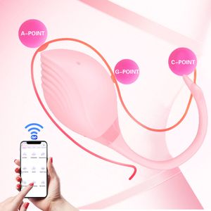 Aplicación de masaje Control huevo vibrador dispositivo de masturbación femenina bola Kegel entrenador vaginal punto G estimulador vaginal juguetes sexuales para mujer