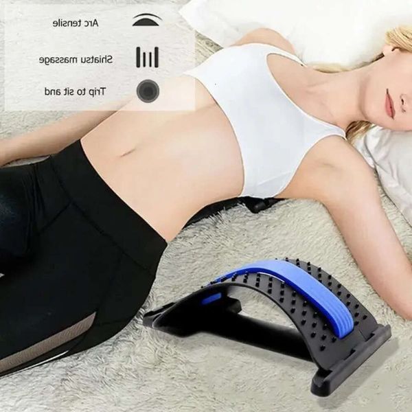 Massage Back Massager Souiper Sciatica Tool Massageador Magic Stretch Fiess Lumbar Soutien relaxation Spine Deck Doule Relief Knee Sick History 2024 Ador