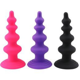 Massage Backyard Beads Anale Dildo Butt Plug Speeltjes voor Volwassenen Mannen Vrouwen Gay Siliconen Vaginale G-Spot Stimulator Masturbatie