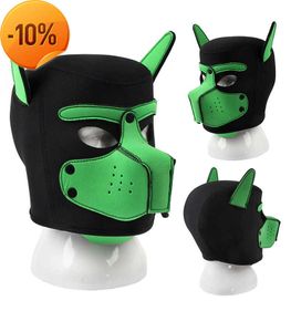 Massage BDSM Bondage Masker Hood voor mannen Vrouwen Gay Sex Slaaf Flirt Dogmasker Fetisj Hoofd Beperking Hood Volwassen Puppy Cosplay Seksspeelgoed