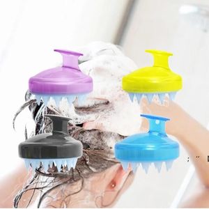 Massage Borstel Wassen Haar Scalp Scrub Luchtkussen Siliconen Shampoo Kammen Schoonmaken Badkamer Accessoires Dames Bad RRB12223