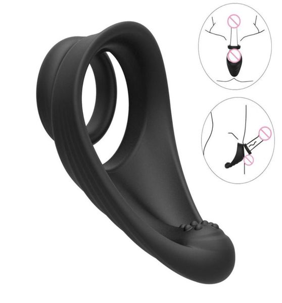 Masaje de polla Anillo Lock Sperm Erection Manga Retraso Eyaculación Juguetes sexuales para hombres Productos íntimos Sex Shop8271878