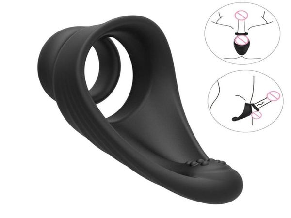 Masaje de polla Anillo Lock Sperm Erection Manga Retraso Eyaculación Juguetes sexuales para hombres Productos íntimos Sex Shop8693458