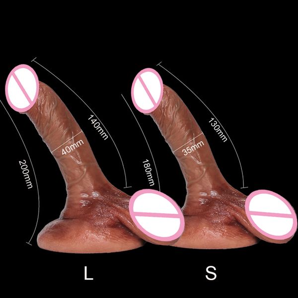 Consolador de masaje para mujer, de silicona, realista, grande, grueso, suave, pene Anal, pene con enorme ventosa, masturbador, juguetes Sexy para mujeres y hombres