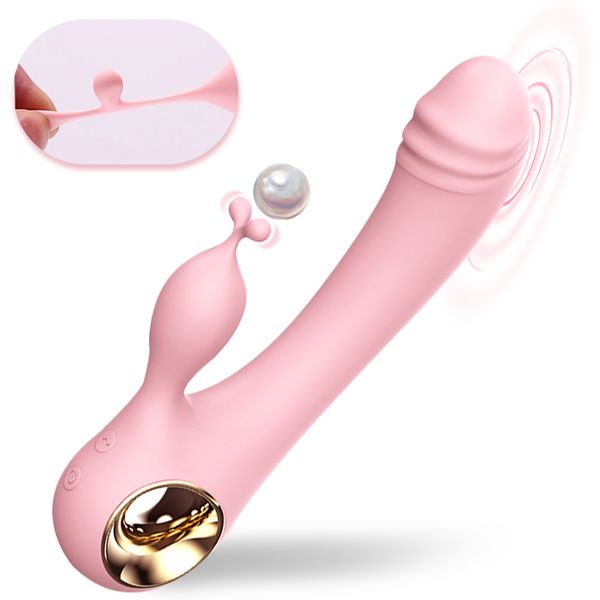 Massage Dual Moteur Dildo Vibrateur Clitoral Clitoral Massager G-Spot Stimulateur vaginal Femelle Masturbateur Sexe Machine Pussy Jouets Adulte pour Couple