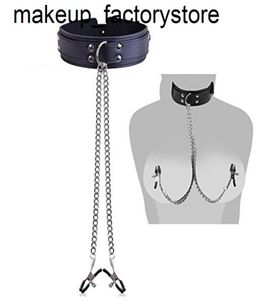 Masaje eather esclavo collar pezón collar Juegos para adultos juguetes sexuales para mujeres bdsm bondage gags buzzles accesorie7589410