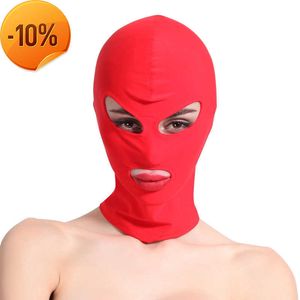 Massage erotische accessoires van slavenbondage zachte elasticiteit hoofdmasker seksspeeltjes voor bdsm fetisj beperkingen hoofddekselflirt erotische producten