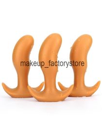 Massage Erotische Winkel Zachte Enorme Anale Plug Siliconen Butt Plug Kralen Anus Uitbreiding Stimulator Prostaat Massager Anus Speeltjes Voor vrouw2905604