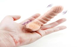 Massage vibrateur de doigt flexible Dildo Toys sexy érotiques pour femmes Masseur de doigt clitorial g vibrateur spot Products pour adultes5517306