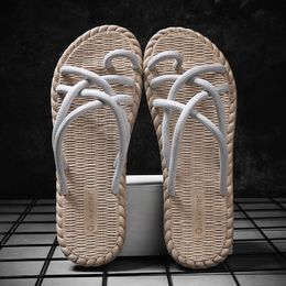 Chanclas de masaje, zapatillas de verano para estudiantes coreanos para hombres, sandalias de playa, zapatos casuales cómodos, ropa de casa de moda para hombres, suelas gruesas