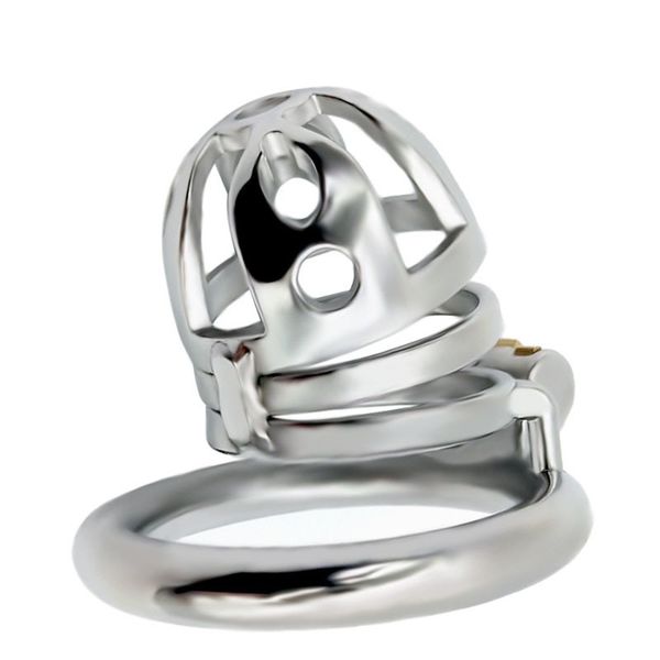 Anillo redondo de 3 tamaños de acero inoxidable para masaje, jaula para pene de pájaro, dispositivo de cinturón de castidad masculino de Metal para adultos, anillo para pene, Juguetes sexuales para hombres