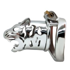 Masaje FRRK Tiger Cage Anillo para el pene Dispositivo de castidad Cilindro de bloqueo de cobre Juguete sexual para hombres Desgaste en los testículos Polla Productos para adultos