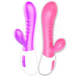 Massage G Spot Dildo Vibrator voor Dames Dual Trillingen Siliconen Waterdichte Vrouwelijke Vaginale Clitoris Massager Seksspeeltjes voor Vrouwen