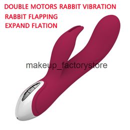 Masaje G Spot Rabbit Vibrator Juguetes sexuales para adultos para mujeres Calefacción de silicona Juguetes eróticos Estimulación del clítoris Masajeador impermeable Productos consoladores