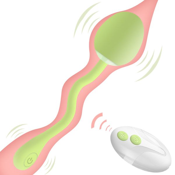 Masajeador de punto G para mujer, huevo vibrador, Vagina, Juguetes sexuales para ejercicio, bola Kegel, recargable por USB, Control remoto inalámbrico