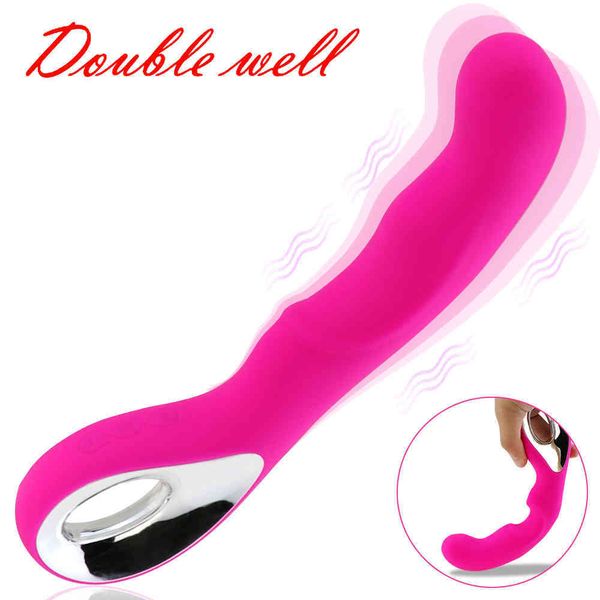 Consolador vibrador de punto G, varilla AV, varita mágica, Shocker, Vagina, recargable por USB, masturbación femenina, Juguetes sexuales eróticos para mujeres