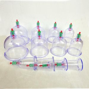 Massage Gun 12 stks / partij Simple Pak Single Cups Chinese Cupping Sets Apparaat 12 Vacuüm Body Set Hijama Cances Healthy