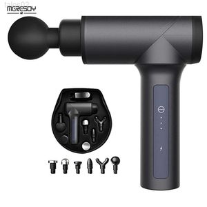 Massage Gun Full Body Massager Meresoy Professional Electric Handheld diepe weefsel spier hand knie achterhals percussie trilling yq240401