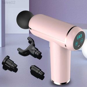 Massage Gun Full Body Massager Mukasi LCD Muestra de relajación muscular profunda Fascia Fascia adelgazante Fiesta trasera de la pierna del hombro YQ240401