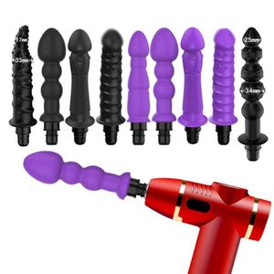 Massage Gun Heads trillingen dildo penis sex volwassen speelgoed siliconen hoofd VIBRAT Fascia gun percussie Vibrators voor Vrouwelijke Man 70% Outlet Store Sale 8LN5