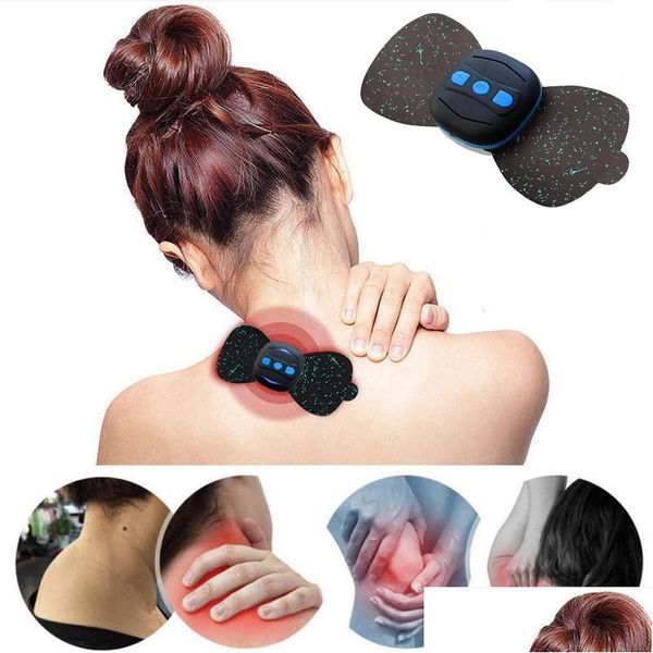 Pistolet de massage Mas Gun Mini cou vertèbre cervicale Masr électrique basse fréquence courant PSE pour Shoder corps taille bras jambes Relaxation Drop Dhogz