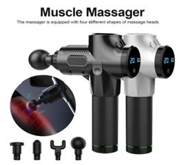 Massage marteau vibration haute fréquence tissu masseur musculaire électrique pistolet entier massage gunhome gym fitness matériel 6980752