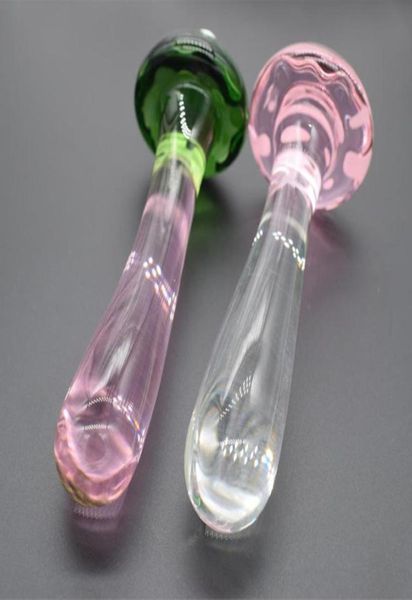 Masaje Highgrade Crystal Glass Consolador Peads Glass Geads Anal tapón de tapón juguetes sexuales para hombre mujer pareja estímulo vaginal y anal 39333217