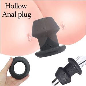 Massage holle tunnel anale expander enorme plug tunnels siliconen dildo anus pluggen prostaat massage vaginale dilatator sex speelgoed voor mannen vrouwen