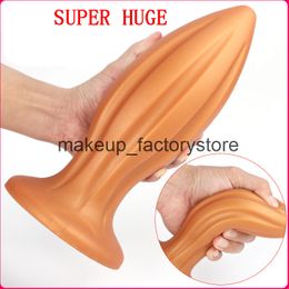 Masaje enormes tapones anales con ventosa de silicona consolador realista tapón anal expansor de ano juguetes sexuales para hombres dilatador de vagina productos eróticos