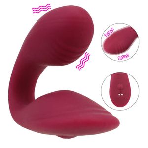 Artículos de masaje 10 frecuencia consolador flexible vibradores estimulador de silicona inalámbrico punto G U doble juguete Sexy para mujer