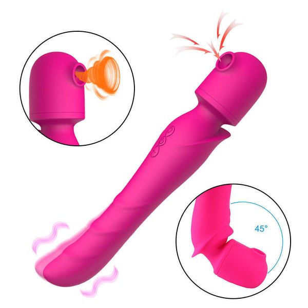 Artículos de masaje, masajeador de varita Av de 10 velocidades, productos atractivos para mujeres, estimulador de clítoris para mujeres, vibrador de succión, punto G