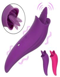 Itens de massagem 8 modos G Spot Clitoral Estimulador Silicone Língua Lambendo Vaginal Massageador Brinquedo Sexual para Mulheres Machines2982125