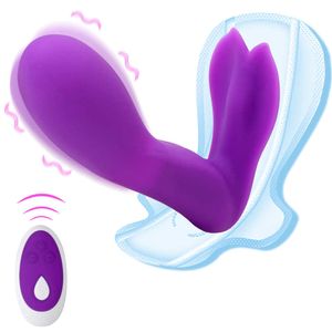 Massage Items G Spot Clitoris Stimulator Vagina Massager Wearable Dildo Vibrator Vibrerende slipjes Sex Shop Draadloze afstandsbediening