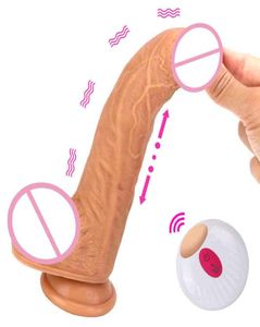 Artículos de masaje Calefacción Pene Vibrador Masturbación femenina Consolador giratorio telescópico automático con ventosa fuerte Juguetes sexuales para mujeres 9258785