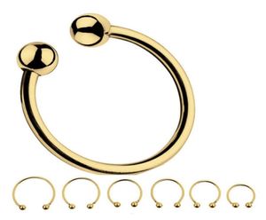 Artículos de masaje Anillo para pene de acero inoxidable Chasity masculino 6 tamaños Anillos para pene dorados y plateados Juguetes atractivos para hombres Masturbación masculina Men039s 6116739